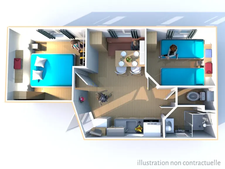 Eco-Cabane 4 pers. 2 ch. 24m2